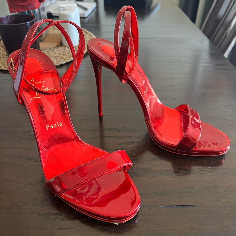 Christian Louboutin Loubi Queen 42 EU psychic red 120 high heel sandals